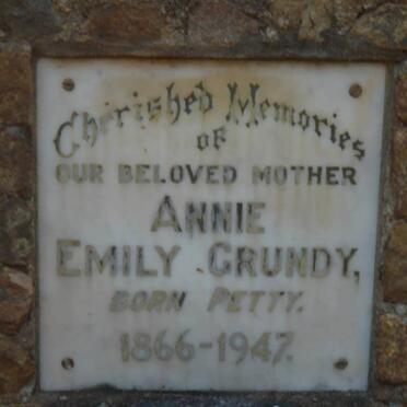 GRUNDY Annie Emily nee PETTY 1866-1947