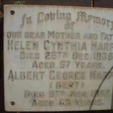 HARPER Albert George -1967 &amp; Helen Cynthia -1965