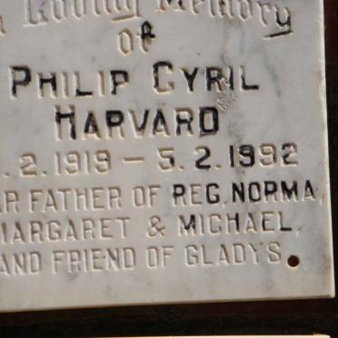 HARVARD Philip Cyril 1919-1992