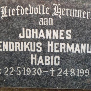 HABIG Johannes Hendrikus Hermanus 1930-1992