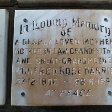 HARRIS Winifred Rose 1896-1984