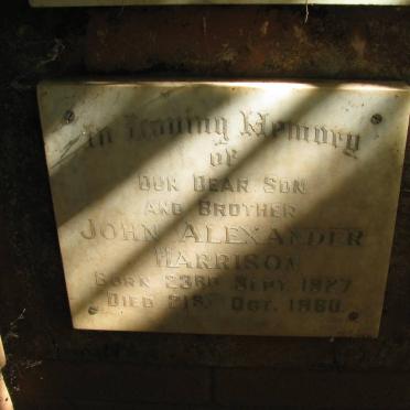 HARRISON John Alexander 1927-1960