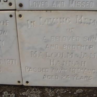 HANNAH Malcolm James -1971