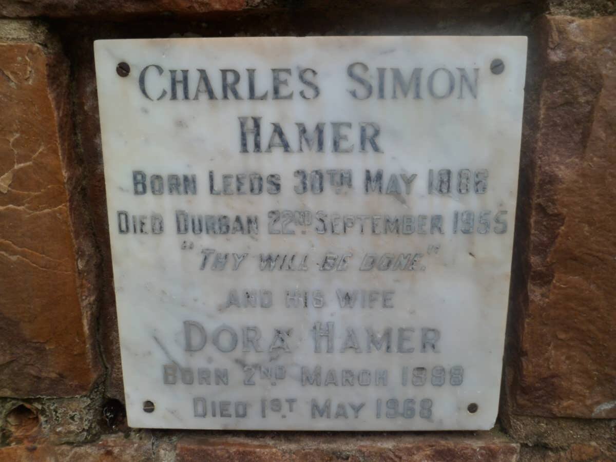 HAMER Charles Simon 1886-1955 &amp; Dora 1898-1968