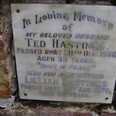 HASTINGS Ted -1960 &amp; Lillian -1970