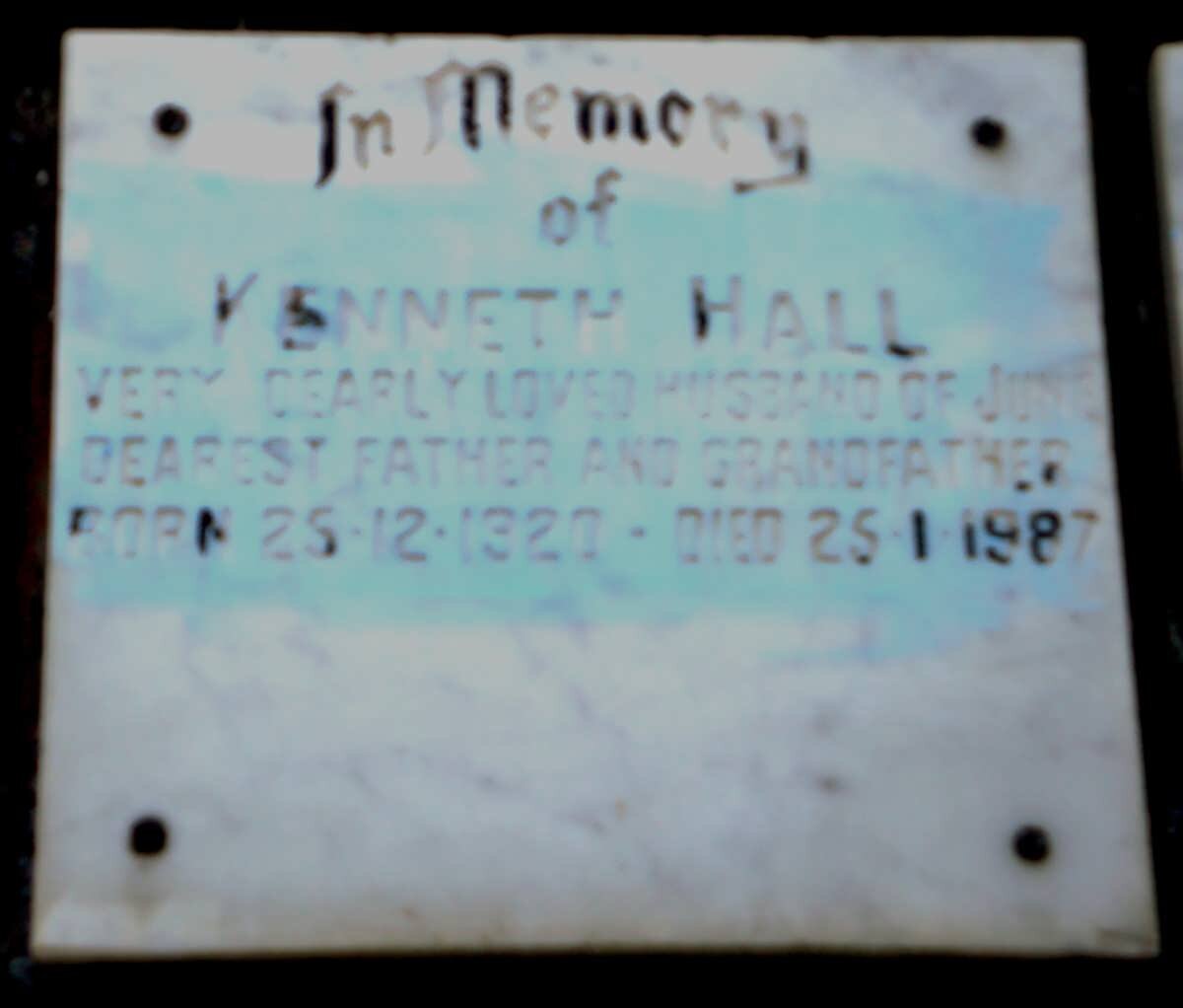 HALL Kenneth 1920-1987