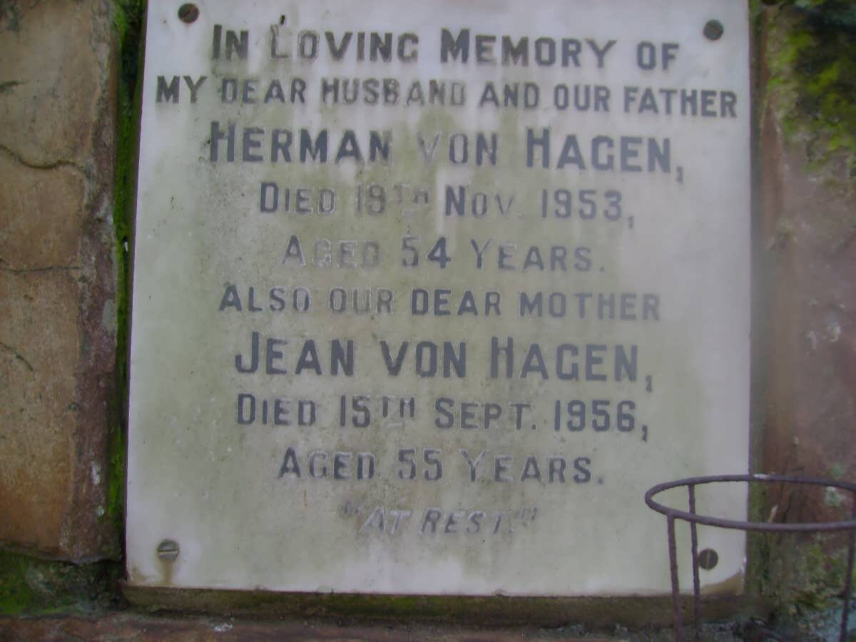 HAGEN Herman, von -1953 &amp; Jean -1956