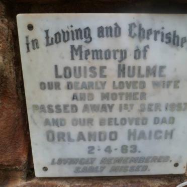 HAIGH Orlando -1963 :: HULME Louise -1957