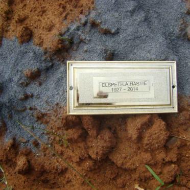 HASTIE Elspeth A. 1927-2014