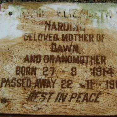 HARDING Elsie Elizabeth 1914-1985