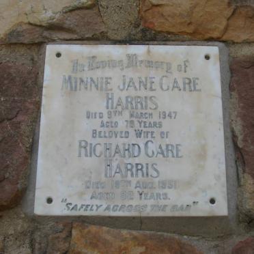 HARRIS Richard Care -1951 &amp; Minnie Jane -1947