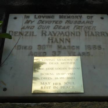 HANN Denzil Raymond Harry -1965 :: LOGAN Alice Jane nee HANN 1924-2004