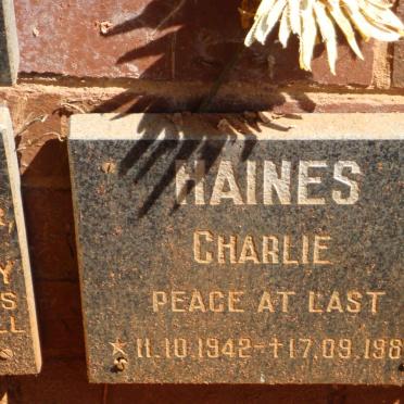 HAINES Charlie 1942-1989