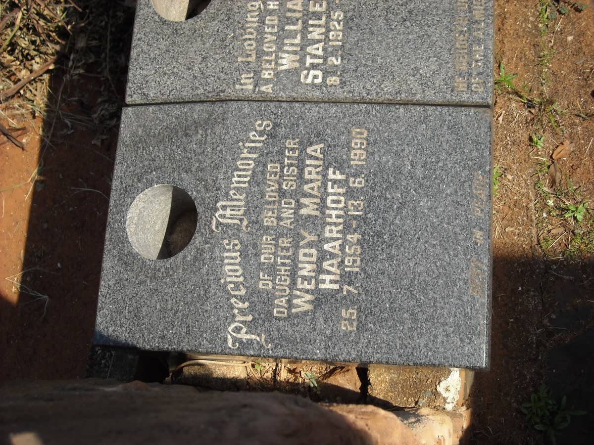 HAARHOFF Wendy Maria 1954-1990