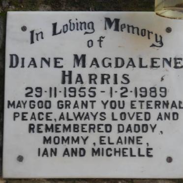 HARRIS Diane Magdalene 1955-1989