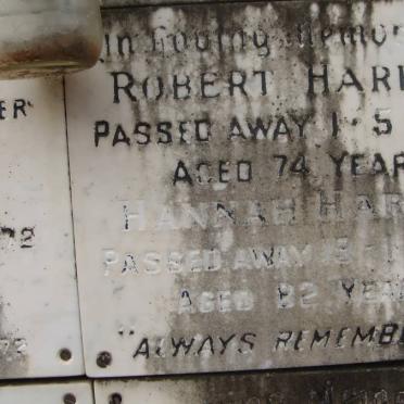 HARPER Robert -1972 &amp; Hannah -1983