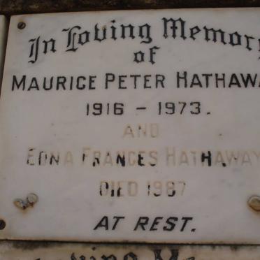 HATHAWAY Maurice Peter 1916-1973 &amp; Edna Frances -1987
