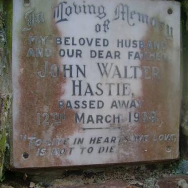 HASTIE John Walter -1959