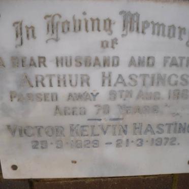 HASTINGS Arthur -1968 :: HASTINGS Victor Kelvin 1929-1972
