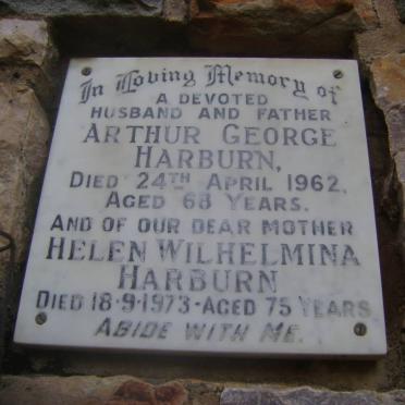 HARBURN Arthur George -1962 &amp; Helen Wilhelmina -1973