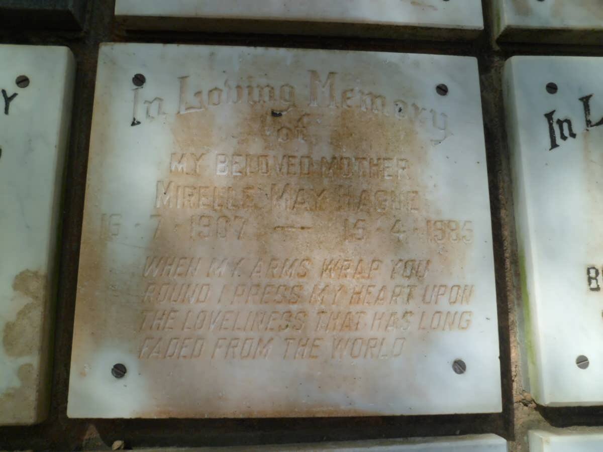 HAGUE Mirelle May  1907-1985