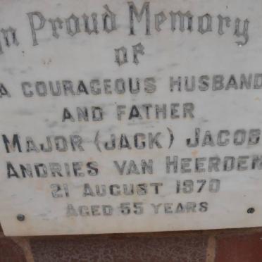 HEERDEN Jacob Andries, van -1970