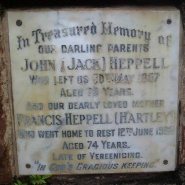 HEPPELL John -1957 &amp; Francis Hartley -1960