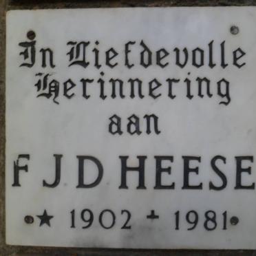 HEESE F. J. D. 1902-1981