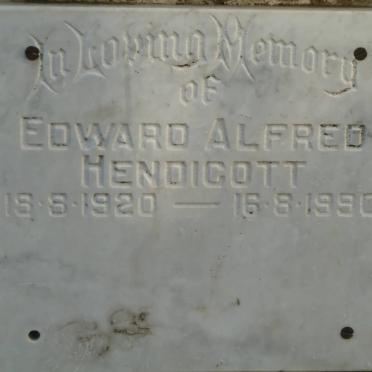 HENDICOTT Edward Alfred 1920-1990