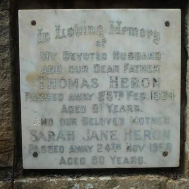 HERON Thomas -1964 &amp; Sarah Jane -1958