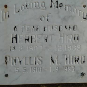HIRD Herbert 1907-1989 &amp; Phyllis M. 1910-1993