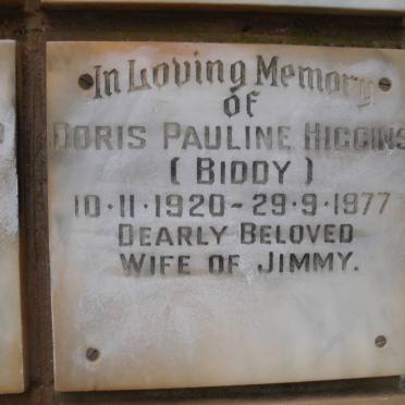 HIGGINS Doris Pauline 1920-1977