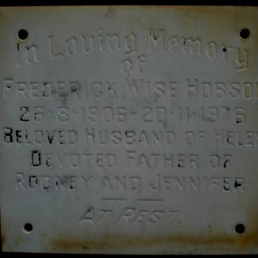 HOBSON Frederick Wise 1906-1976