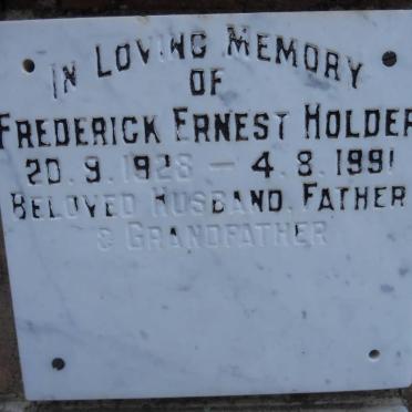 HOLDER Frederick Ernest 1928-1991