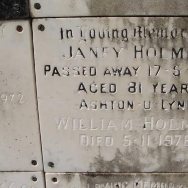 HOLMES William -1976 &amp; Janey -1972