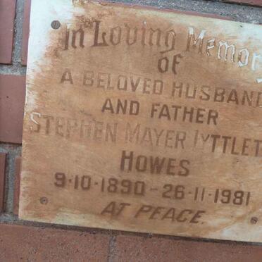 HOWES Stephen Mayer Lyttleton 1890-1981