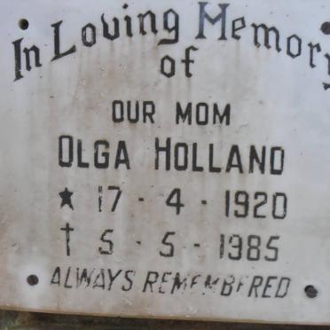 HOLLAND Olga 1920-1985