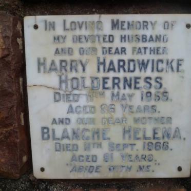 HOLDERNESS Harry Hardwicke -1959 &amp; Blanche Helena -1966