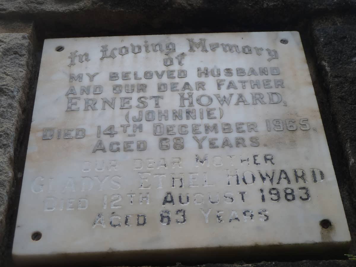 HOWARD Ernest -1965 &amp; Gladys Ethel -1983