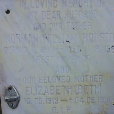 HOUSTON Norman William 1911-1980 &amp; Elizabeth 1913-1991