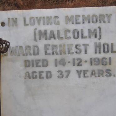 HOLWILL Edward Ernest -1961