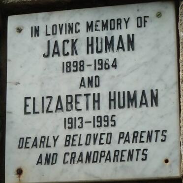 HUMAN Jack 1898-1964 &amp; Elizabeth 1913-1995