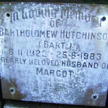HUTCHINSON Bartholomew 1922-1983