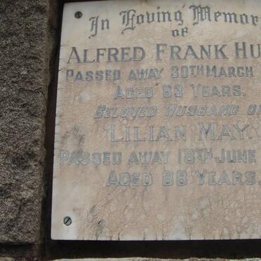 HUNT Alfred Frank -1968 &amp; Lilian May -1974