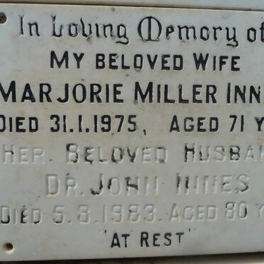 INNES John -1983 &amp; Marjorie Miller -1975
