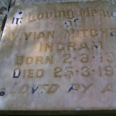 INGRAM Vivian Mitchell 1931-1979