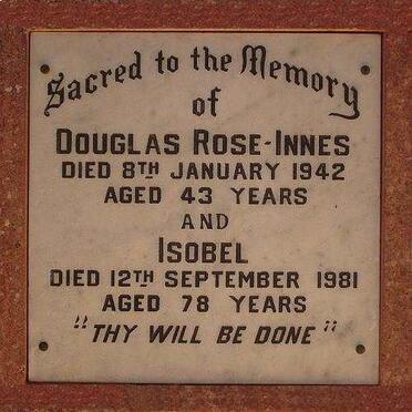INNES Douglas, Rose -1942 &amp; Isobel  -1981