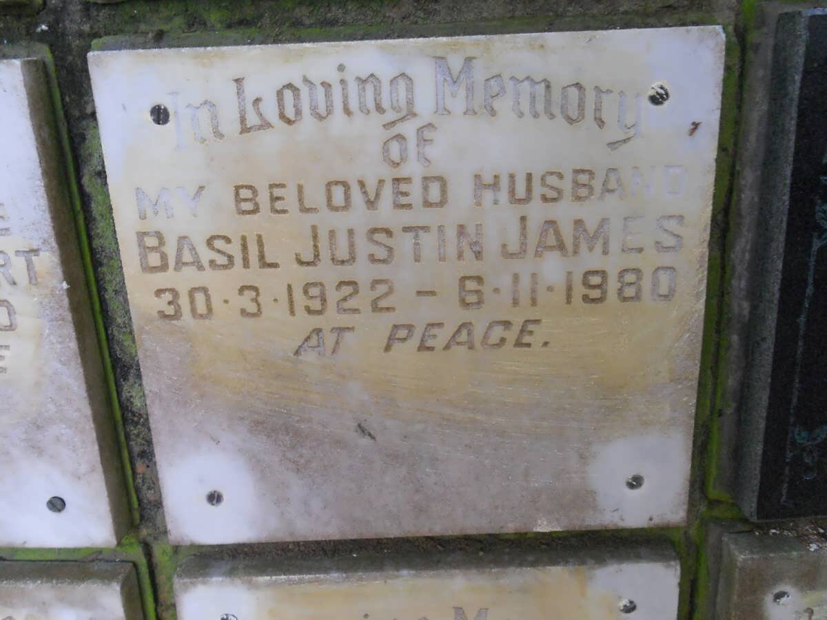 JAMES Basil Justin 1922-1980