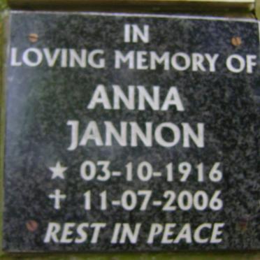 JANNON Anna 1916-2006