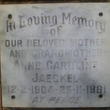 JAECKEL Anne Caroline 1904-1981